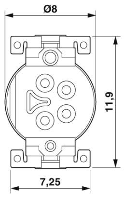Встраиваемые разъемы-SACC-CIP-M8MS-4P SMD T