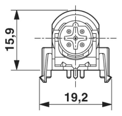 Встраиваемые разъемы-SACC-CI-M12MSB-5CON-L90 SH SCO