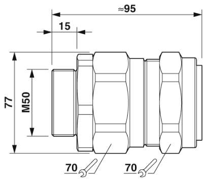 Кабельный ввод-G-ESSWU-M50-L66L-NTES-S