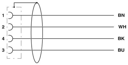 Силовой кабель-SAC-4P-FST/ 5,0-PUR SH SCO