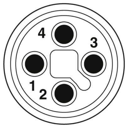 Силовой кабель-SAC-4P-M12MST/ 2,0-PUR/M12FST
