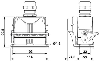 Комплект вставных соединителей-HC-STA-B16PT-BWSC-LT-M25-ELCAL