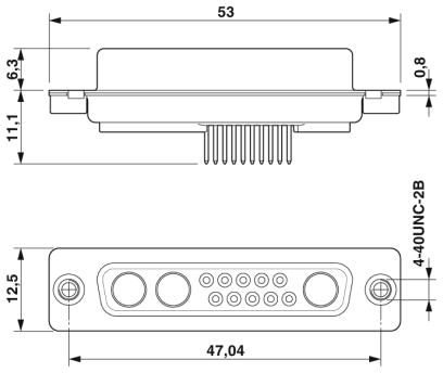 Контактная вставка D-SUB-CUC-DSI-J1STZ-S/DSLSB3P10S