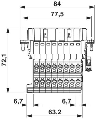 Адаптер клеммного модуля-HC-B 16-A-DT-PEL-F