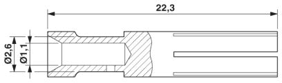 Обжимной контакт-CK2,5-ED-0,50BU AU