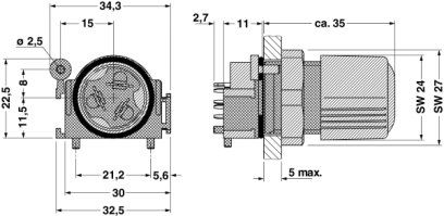 Проходная деталь-Q 1,5/3L180/13KU-DSI