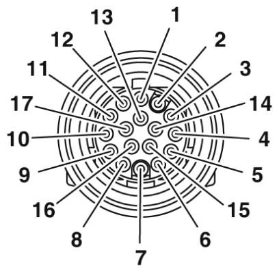 Аппаратн. соединитель, задняя стенка-ST-17P1N8AH100S