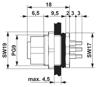 Проходная деталь-SACC-DSI-FS-8CON-L180 SCO