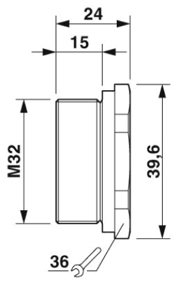 Резьбовой колпачок-A-EXSH-M32-68L-N-S