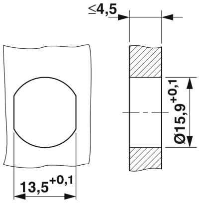 Встраиваемый соединитель для шинной системы-SACCBP-M12FSB-5CON-M16/0,5-900