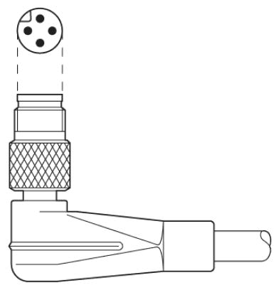 Кабель для датчика / исполнительного элемента-SAC-4P-M5MR/ 1,5-PUR