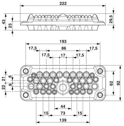 Панель кабельных вводов-MC-35/37-MULTI-67-PV-LG