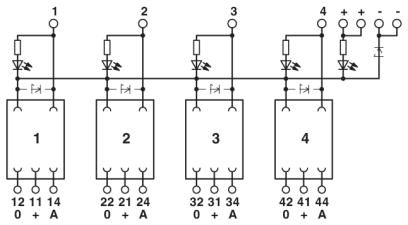Модуль с несколькими реле-UMK-4 RM230AC