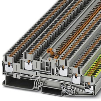Заземляющие клеммы для выполнения проводки в зданиях-PTB 2,5-PE/L/MT
