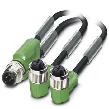 Кабель для датчика / исполнительного элемента-SAC-3P-M12Y/2X1,5-PUR/M12FR B
