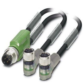 Кабель для датчика / исполнительного элемента-SAC-3P-M12Y/2X1,5-PUR/M 8FR-2L