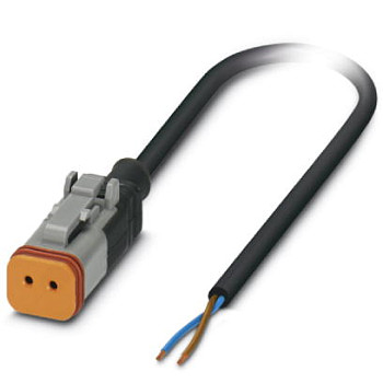 Кабель для датчика / исполнительного элемента-SAC-2P-1,5-PUR/DTFS-1L