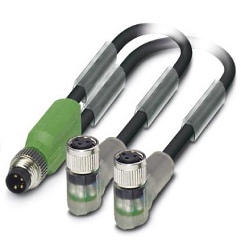 Кабель для датчика / исполнительного элемента-SAC-3P-M8Y/2X0,6-PUR/M 8FR-2L