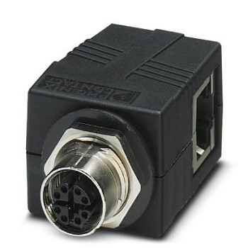 Проходной компонент для электротехнического шкафа-VS-BH-M12FSX-10G-RJ45/90