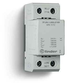 7P.09.1.255.0100 Устройство защиты от импульсных перенапряжений УЗИП тип 1 (искровый разрядник)